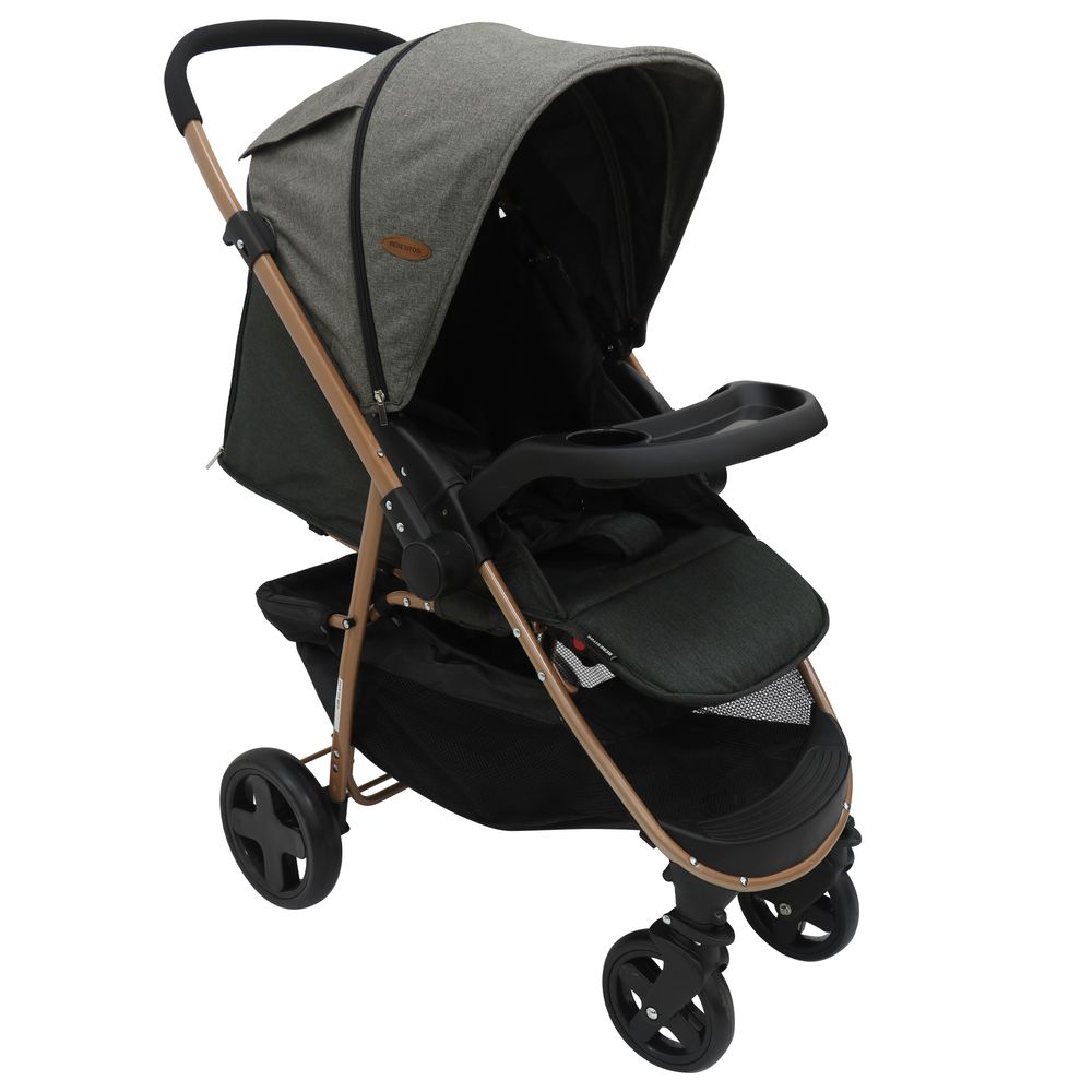 Bebesitos - Dualview Reversible Travel System With Newborn Car Seat - Grey
