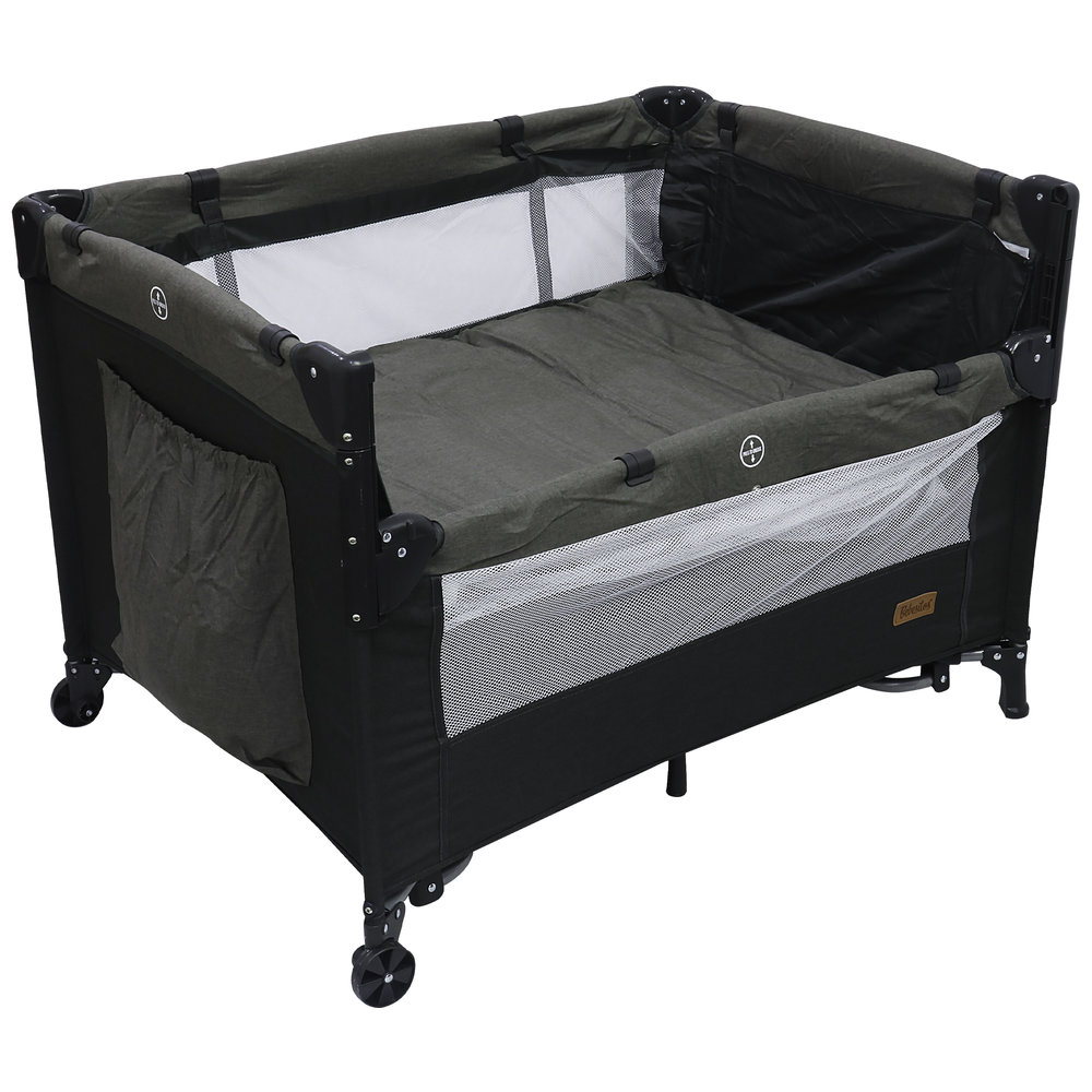 Bebesitos - Next To Me Baby Bed Co-Sleeper Bedside Crib And Foldable Playpen - Grey