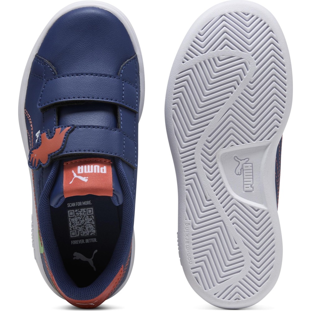 Puma Boy's Smash 3.0 Dino Sneakers Jewel - Blue