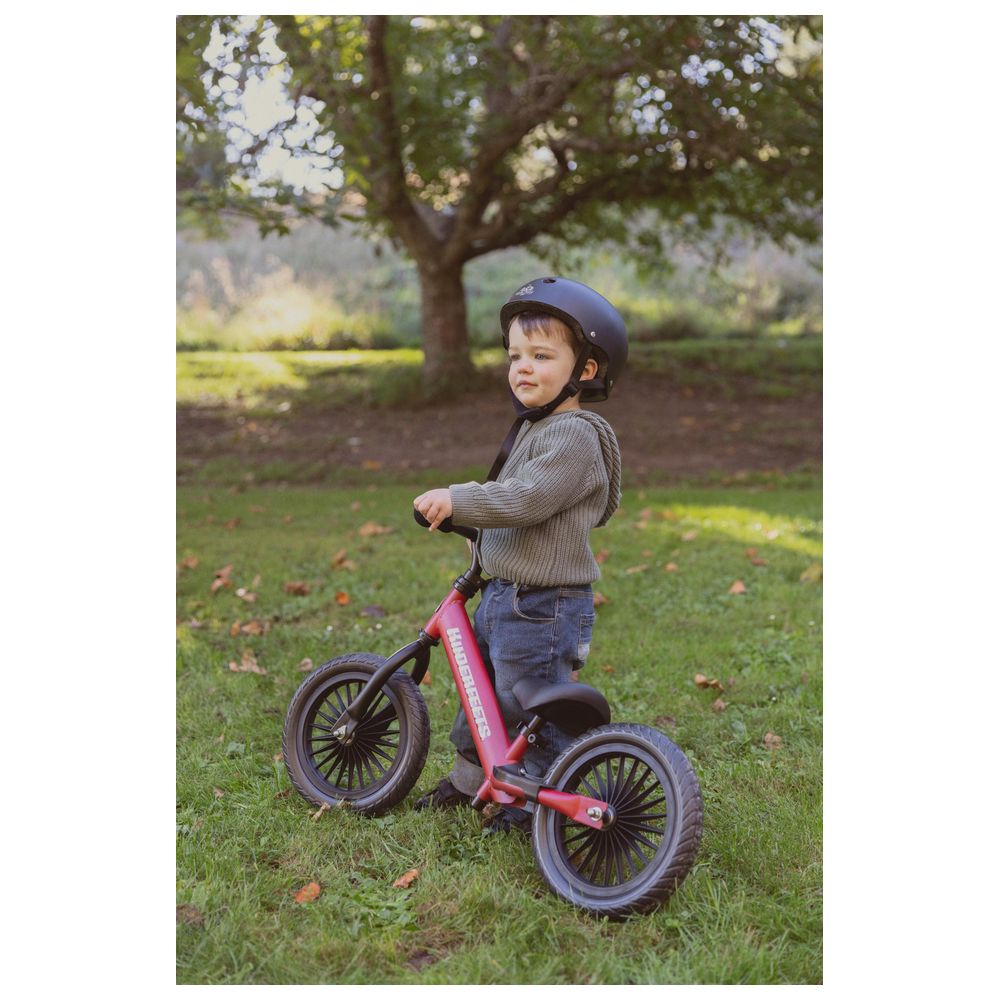 Kinderfeets - Metal Trail Balance Bike With Helmet - Matte Silver/Sage