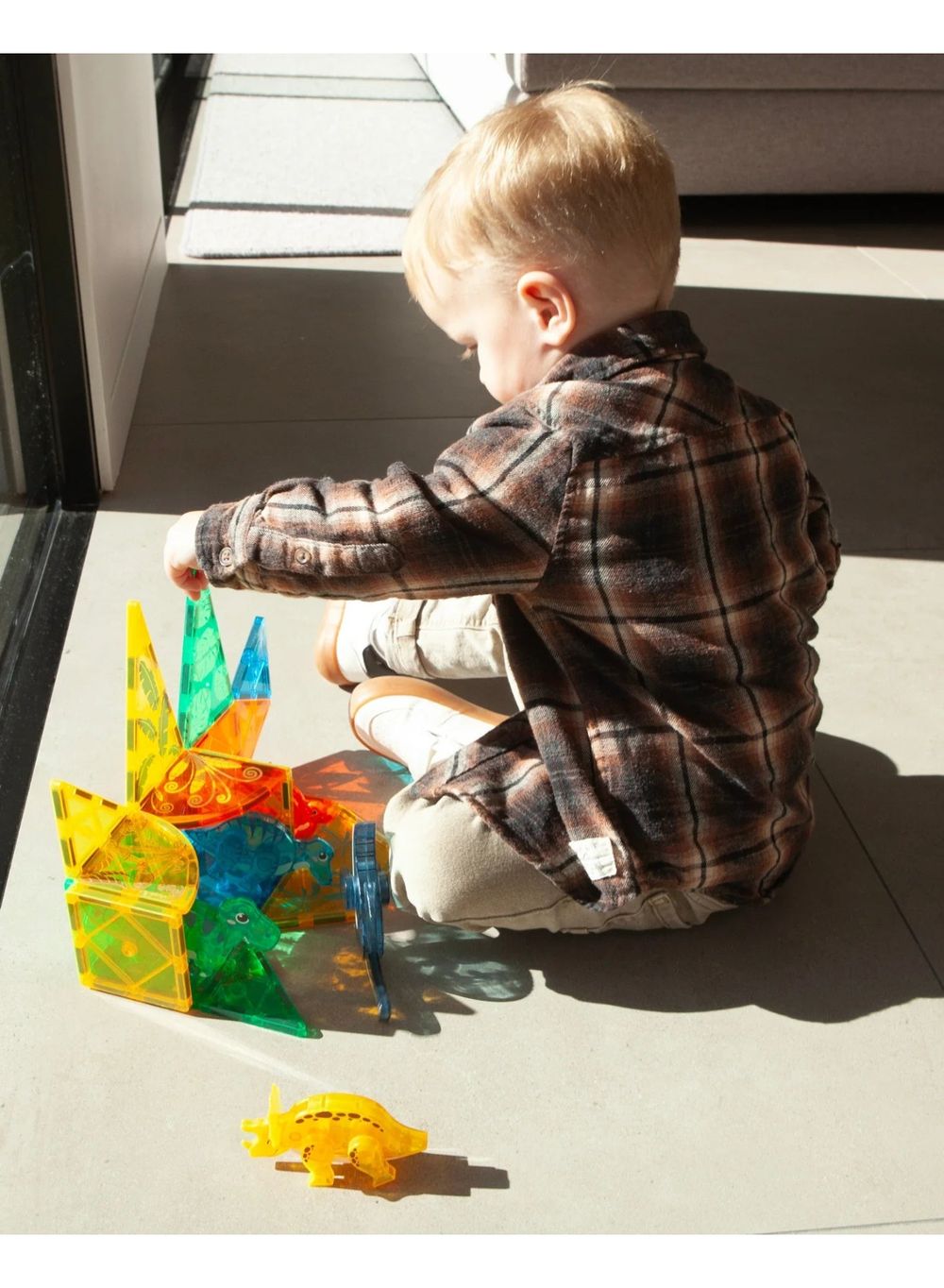 Little Hero - Magnetika Dinosaur World Magnetic Tiles V2 - 47 Pcs