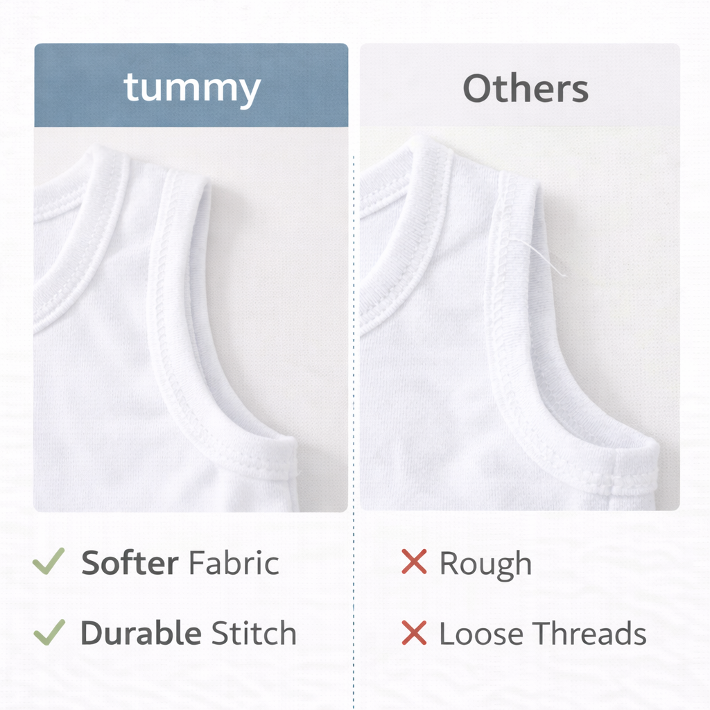 Baby Vest for Kids Cotton Sleeveless Sando Baniyan Toddler Innerwear Baby Cloth for Boys & Girls Pack of 3
