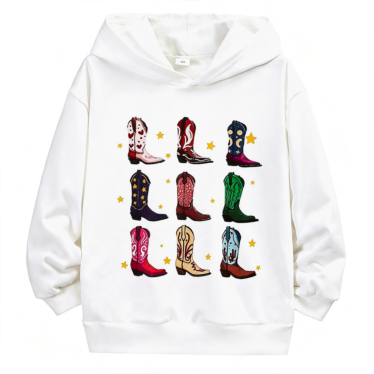 BrownBark - Printed Girls Hoodie - White - 132407080
