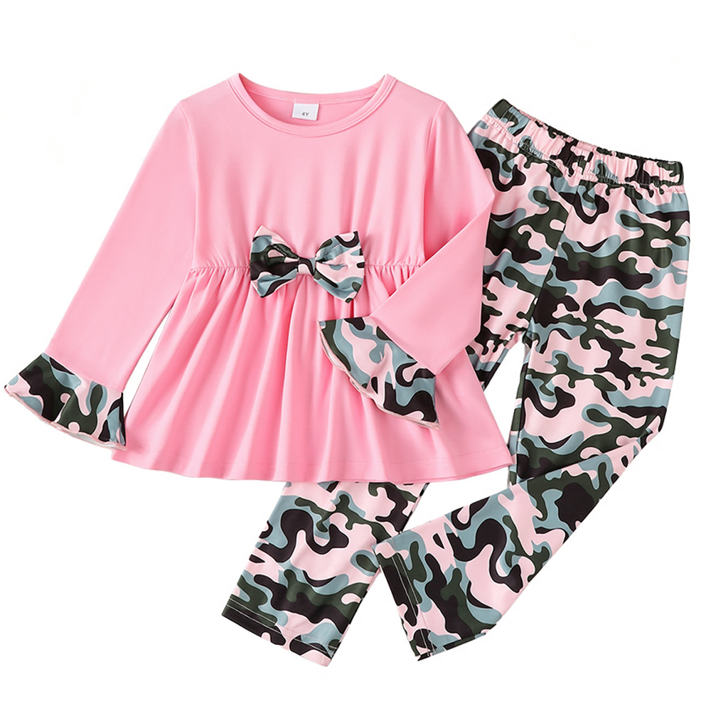 BrownBark - Striped Girls Matching Set 2 in 1 with headband - Pink - 22505041