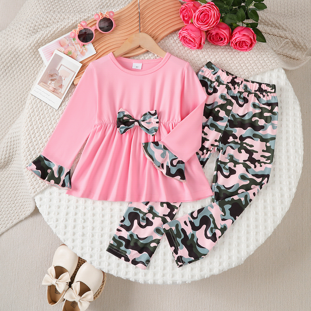 BrownBark - Striped Girls Matching Set 2 in 1 with headband - Pink - 22505041