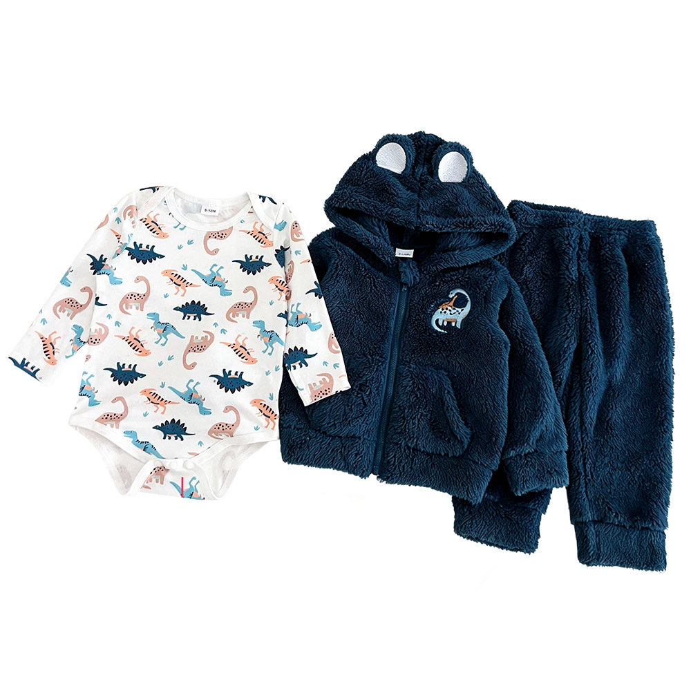 BrownBark - Printed Baby Romper 3 in 1 - Royal Blue - 22507005-1