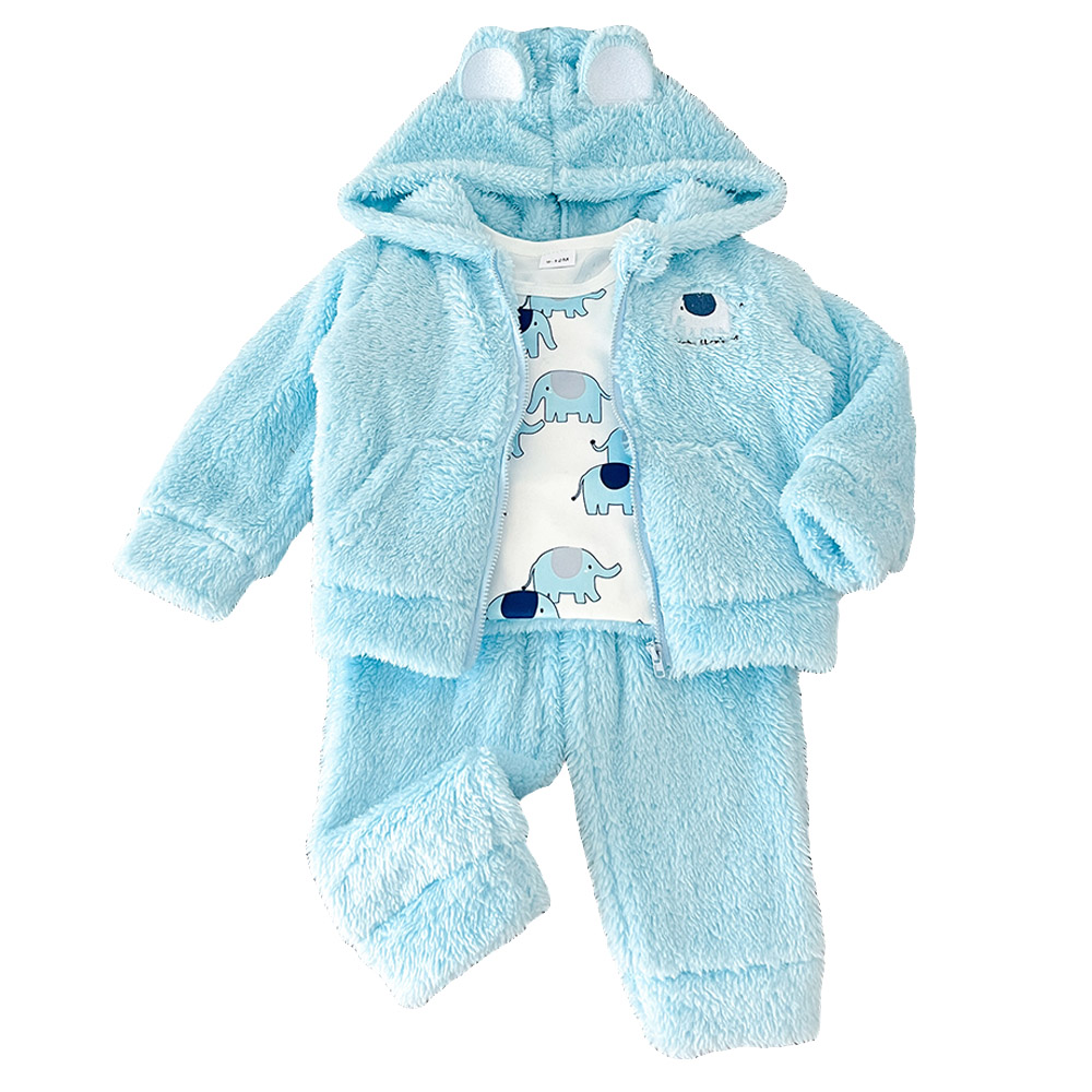 BrownBark - Printed Baby Romper 3 in 1 - Blue - 22507005