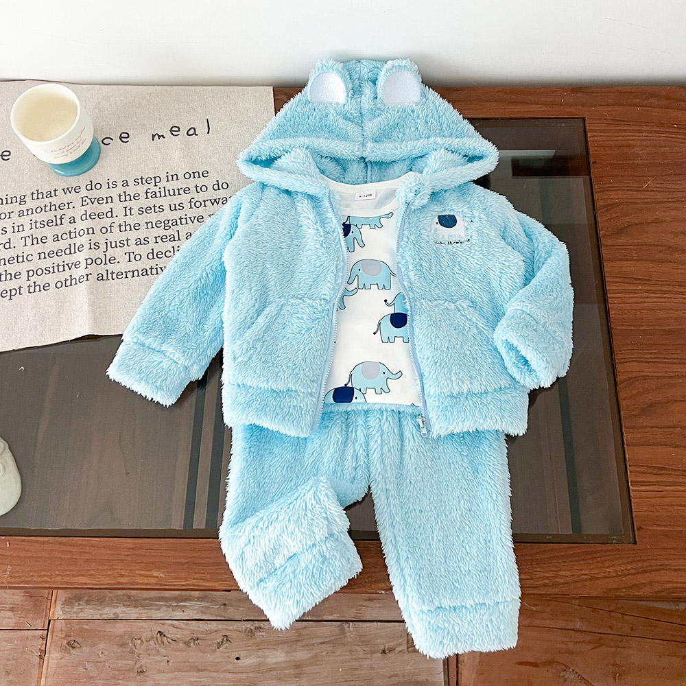 BrownBark - Printed Baby Romper 3 in 1 - Blue - 22507005