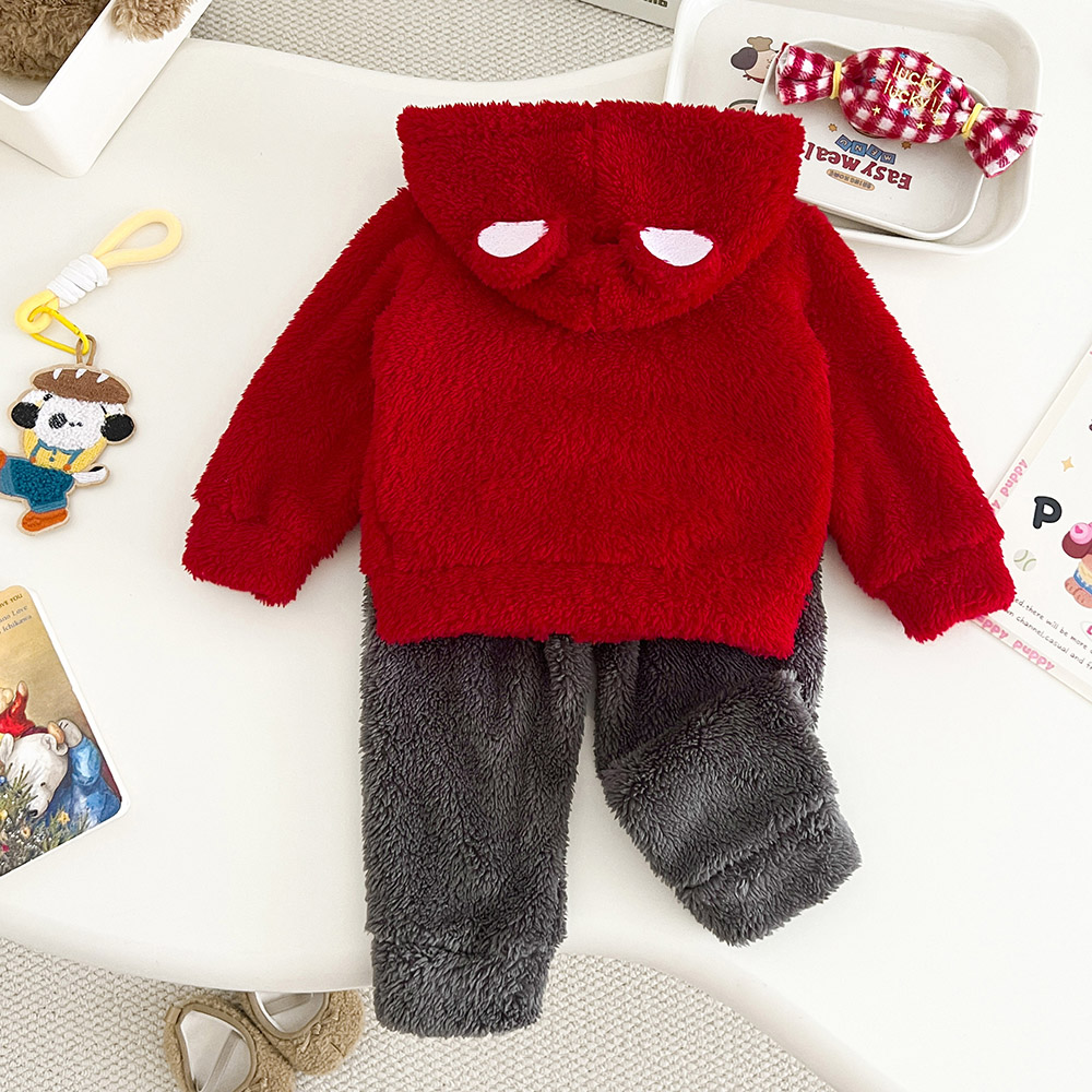 BrownBark - Solid Baby Romper 3 in 1 - Red - 22507006