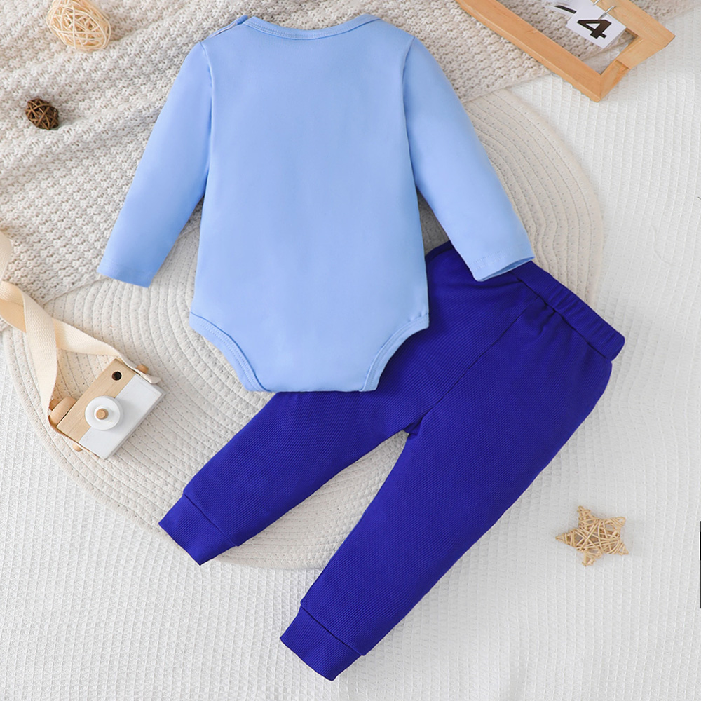 BrownBark - Bowknot Baby Romper - Blue - 22510043