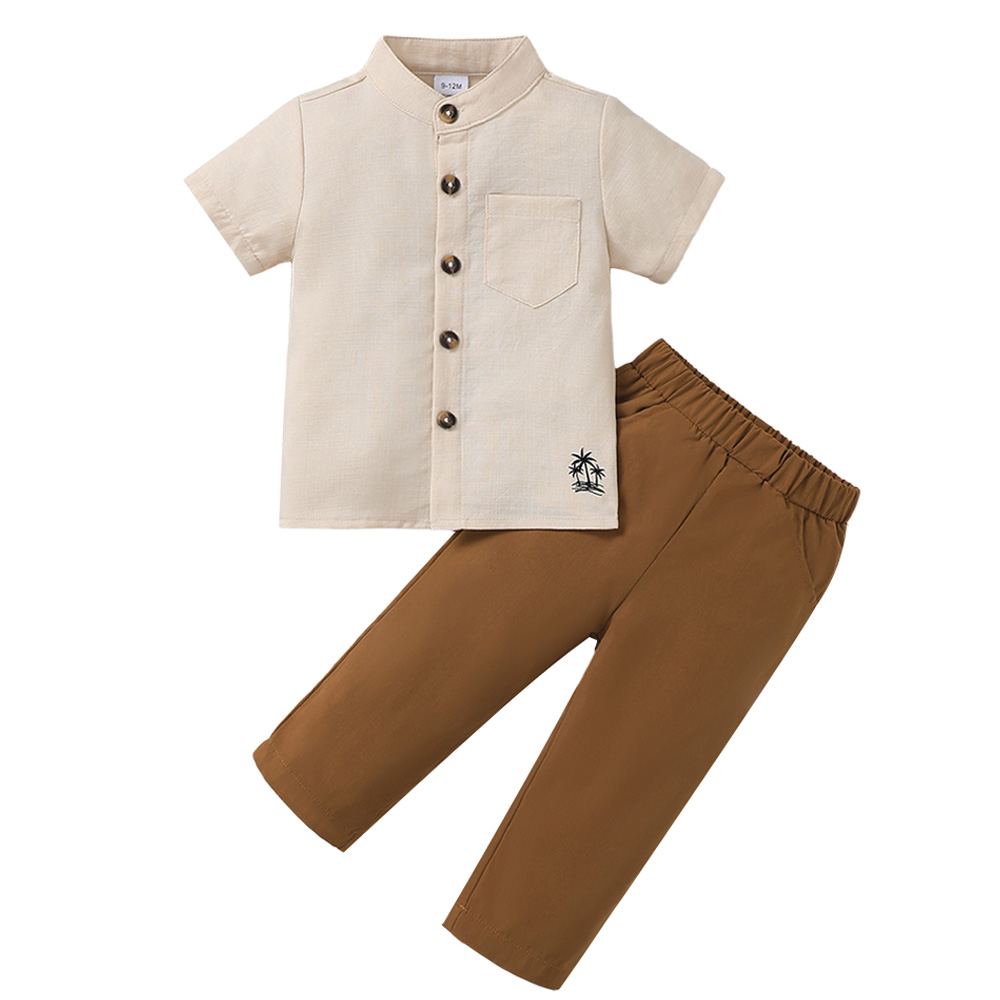 BrownBark - Solid Baby Matching Set 2 in 1 - Brown - 22512028