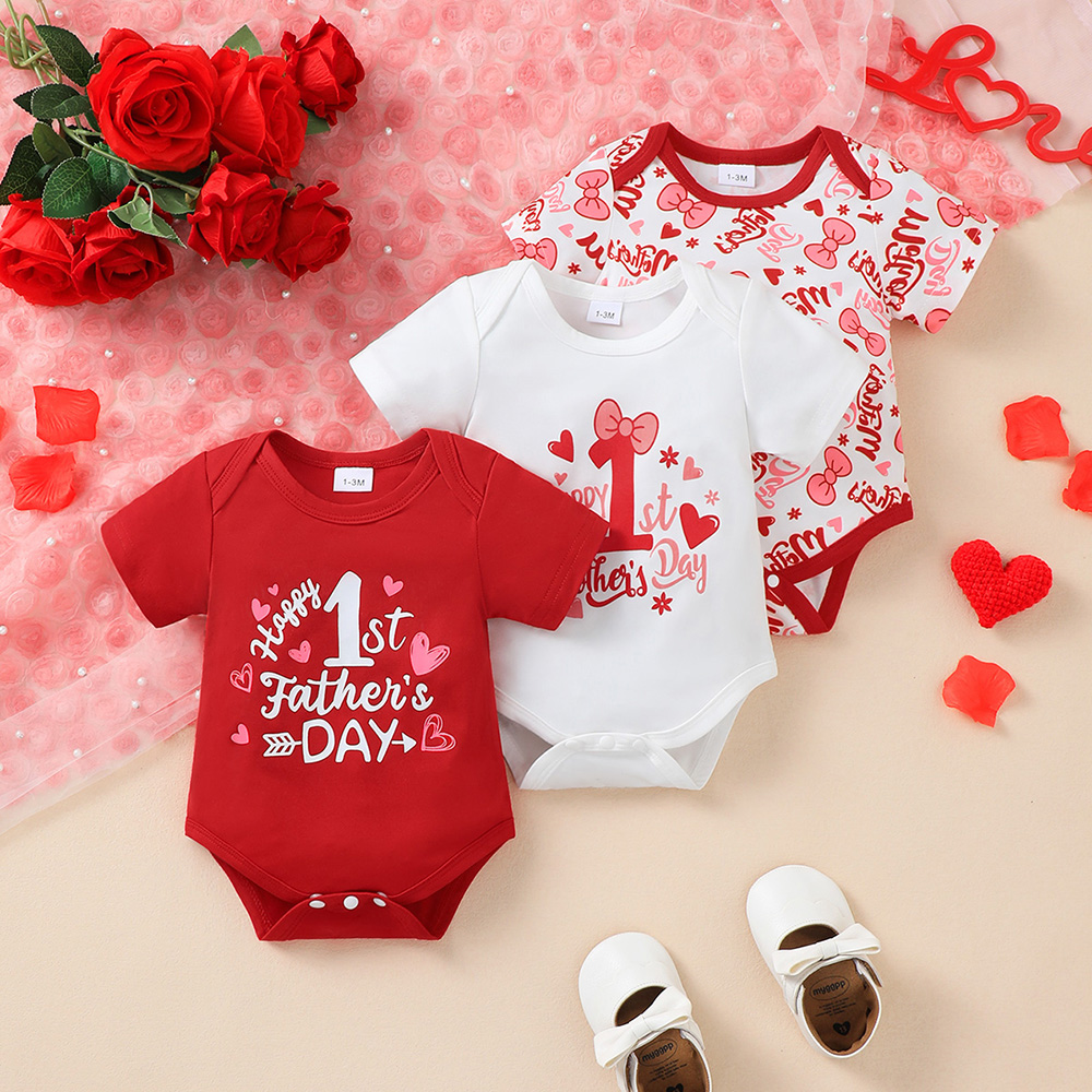 BrownBark - Printed Baby Romper 3 in 1 - Red - 22601059