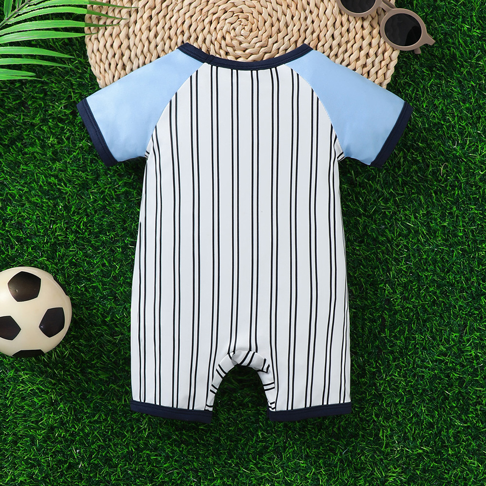 BrownBark - Printed Baby Romper - Blue - 22601063