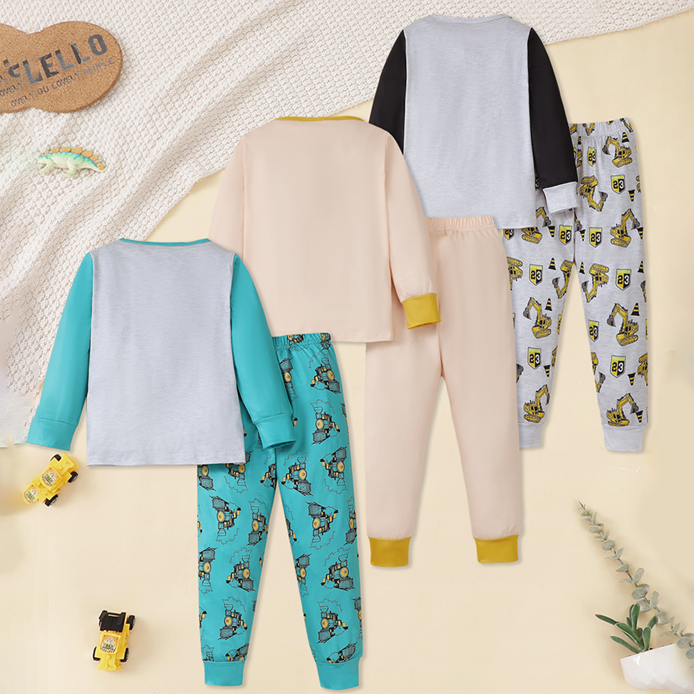 BrownBark - Casual Boys Matching Set 6 in 1 - Gray - S225081117