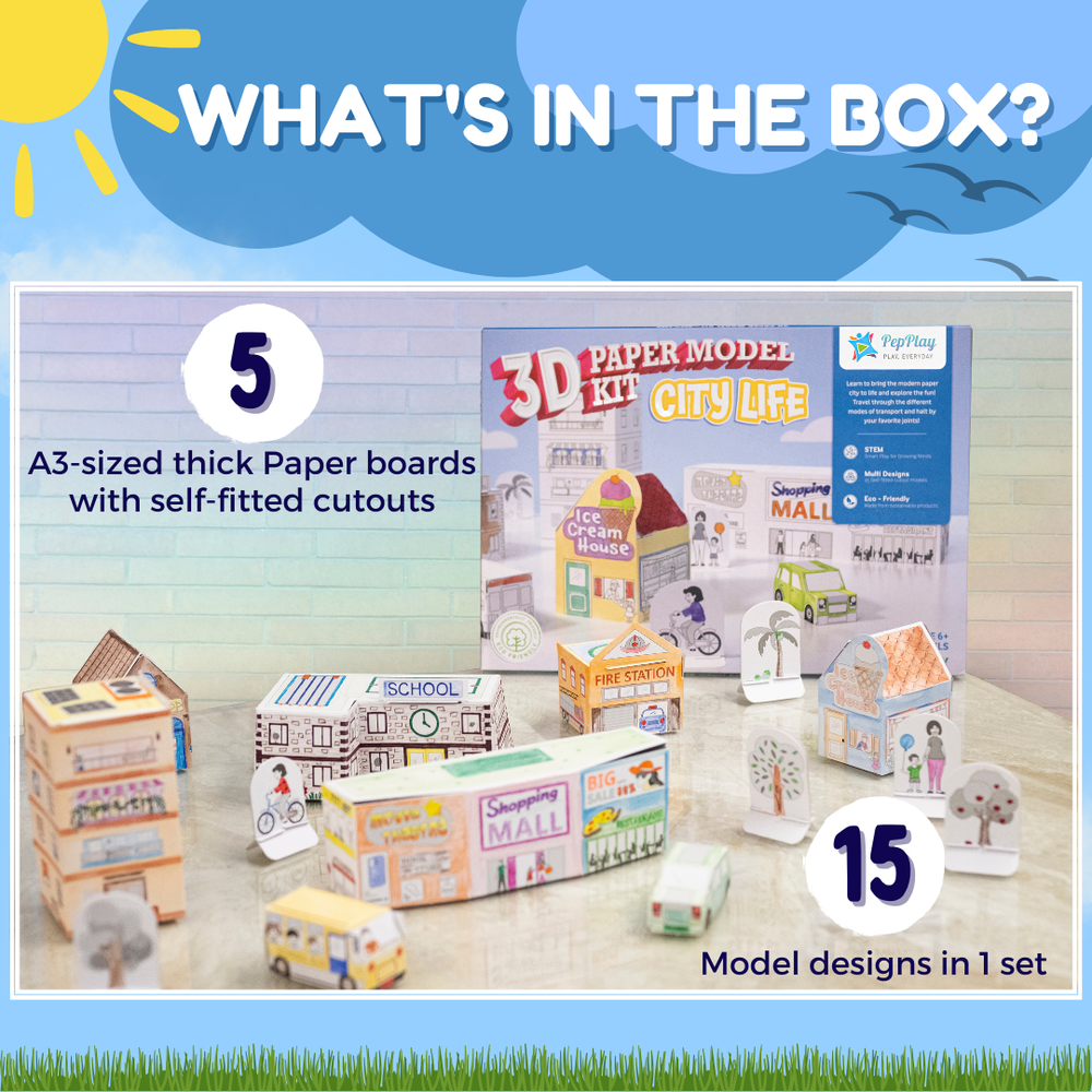 PepPlay - 3D Paper Model Kit - City Life
