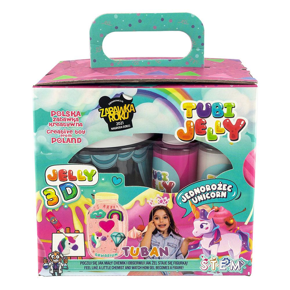 Tuban - Tubi Jelly Set With 6 Colors & Small Aquarium - Unicorn