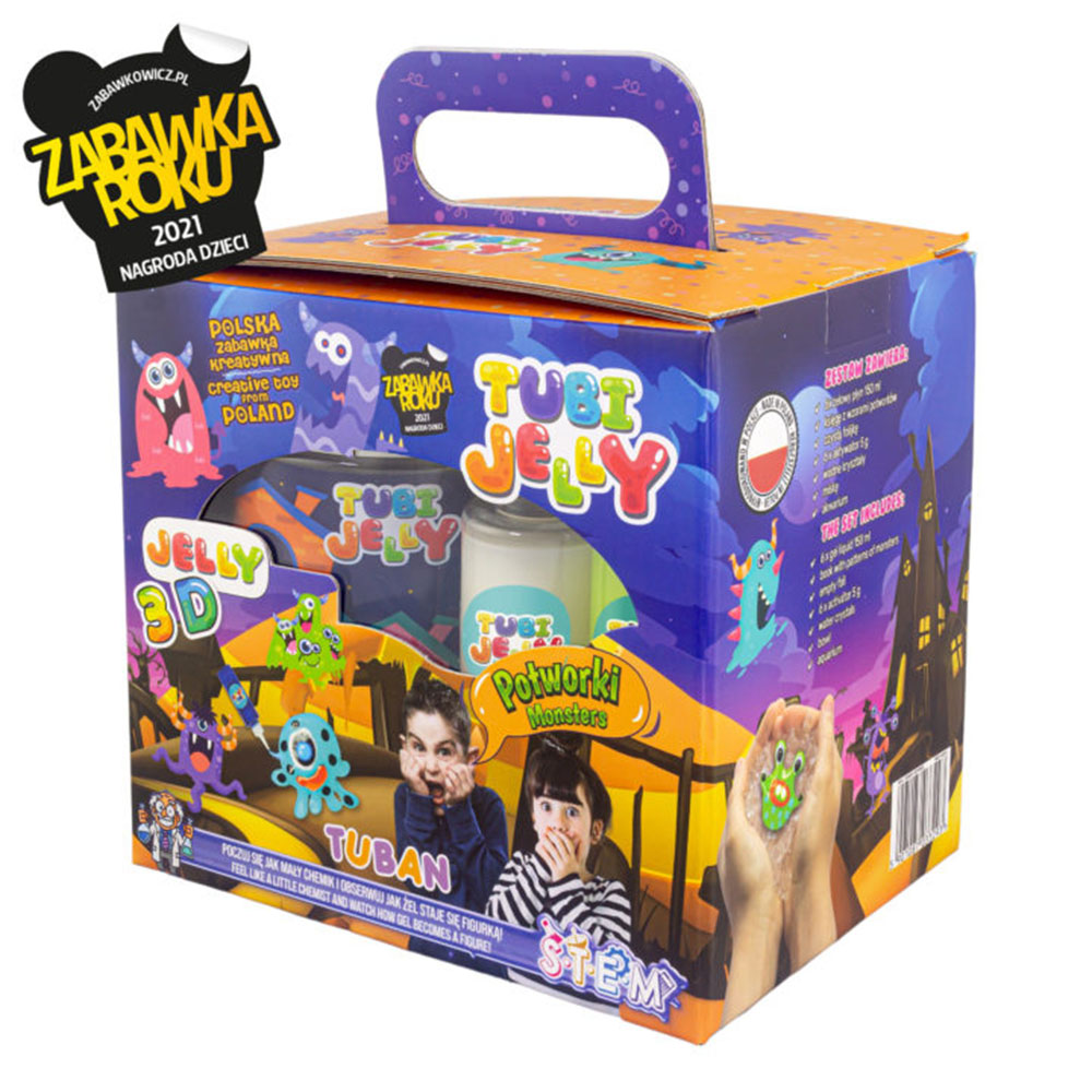 Tuban - Tubi Jelly Set With 6 Colors & Small Aquarium - Monsters
