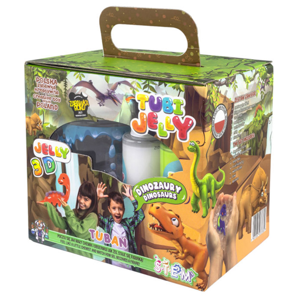Tuban - Tubi Jelly Set With 6 Colors & Small Aquarium - Dinosaurs