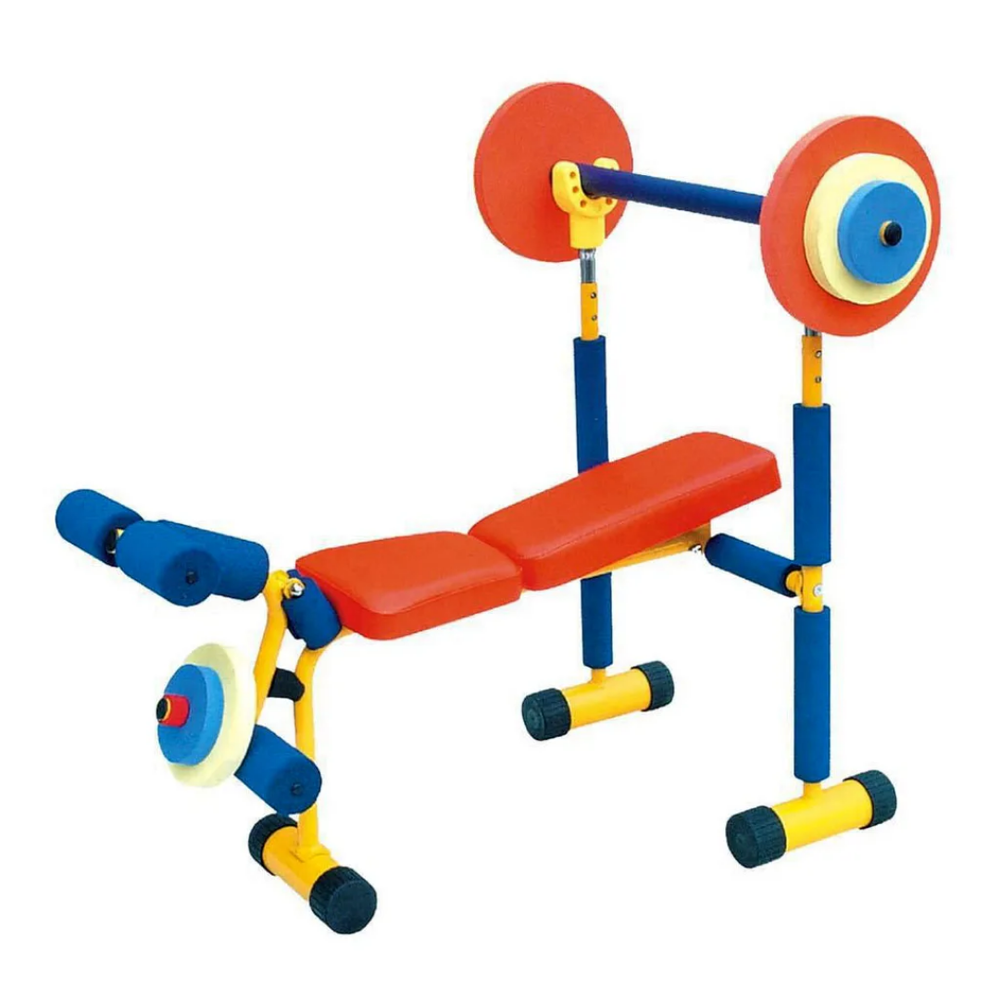Maxims - Kids Weight Bench & Barbell Set - Multicolor