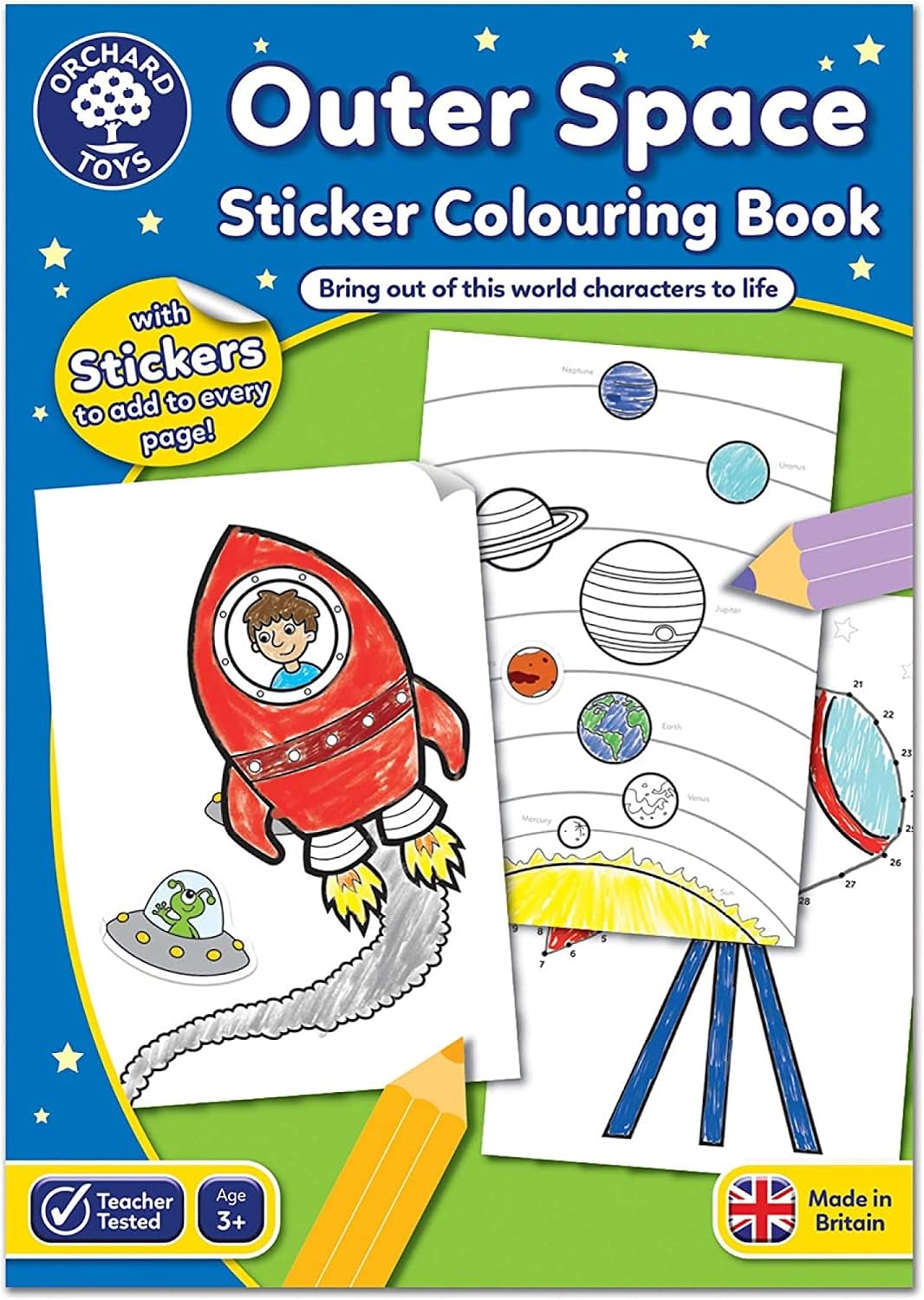 Orchard Toys - Outer Space Sticker Colouring Book - 2 Pcs