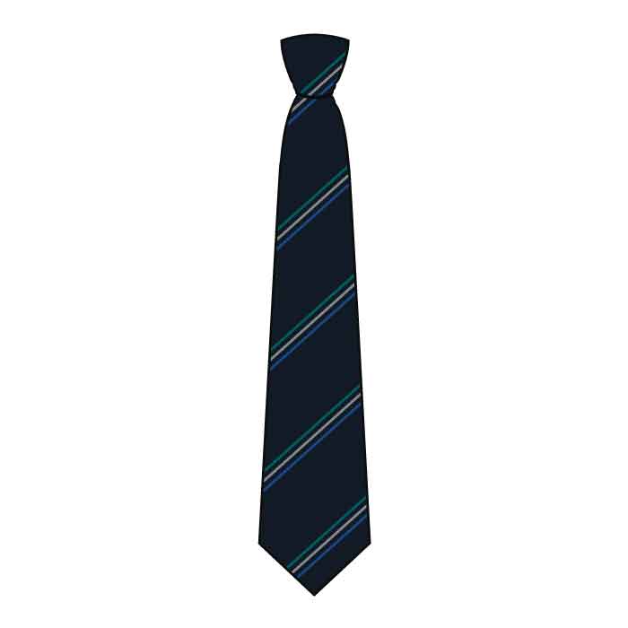 Unisex Full Tie - Navy - Grades 7-10 - GEMS United Indian School - Abu Dhabi