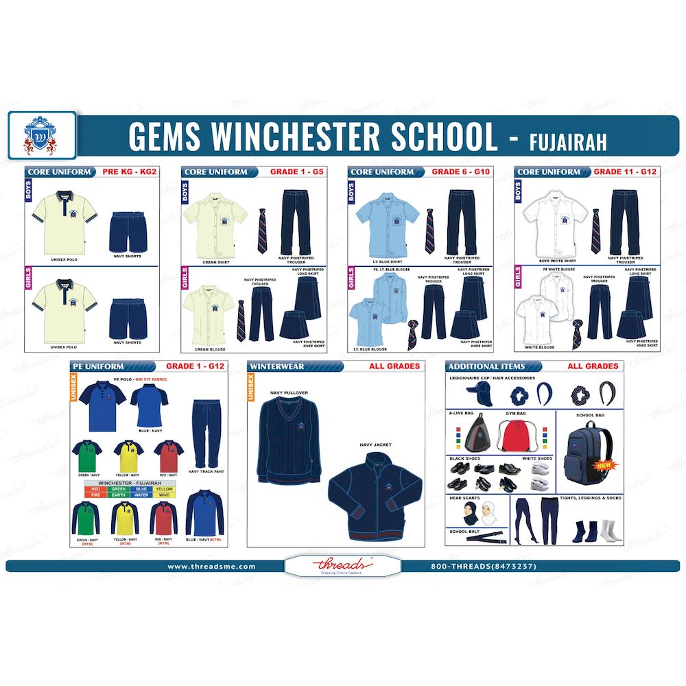 Winter Sport Navy Head Scarves - Navy - GEMS Winchester Private School - Fujairah