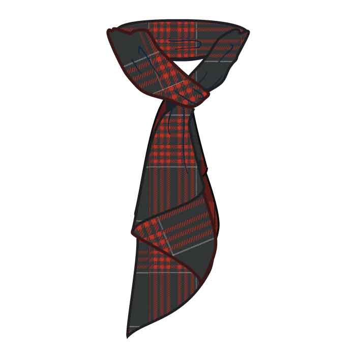 Girls Scarf - Red/Grey - Grade 5-12 - GEMS Legacy School - Dubai