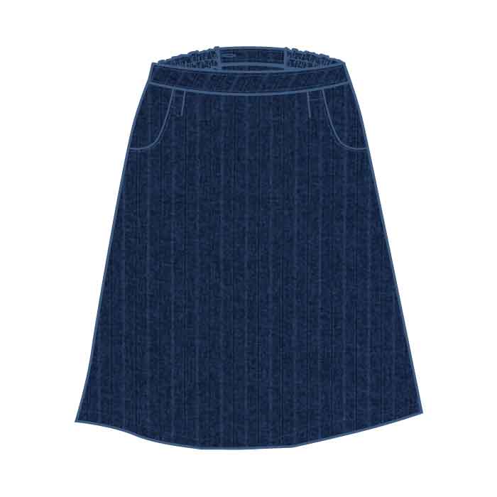 Girls Long Skirt - Pinstripe Navy - GEMS Westminster School - Sharjah