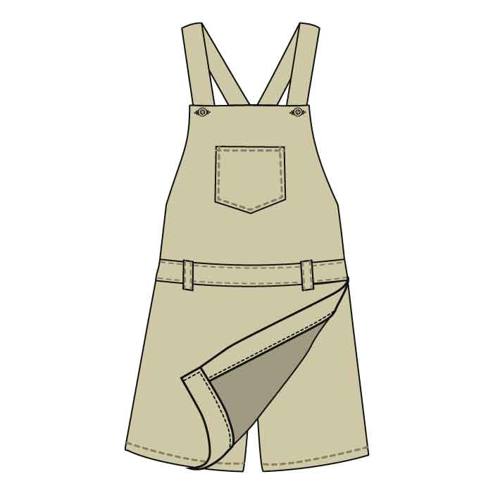 Wesgreen International School - Girls Dungarees Fs1- Gr2 Stone