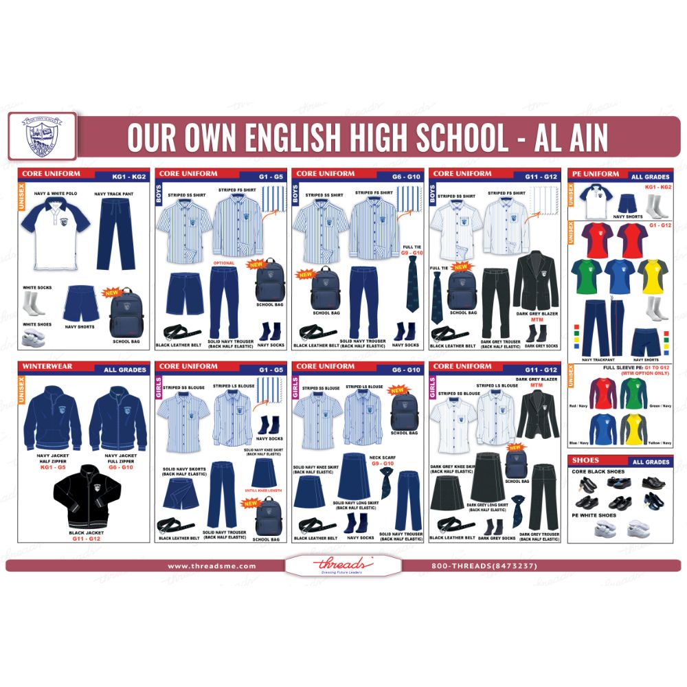 Girls Skorts - Navy - Grades 1-5 - GEMS Our Own English High School - Al Ain