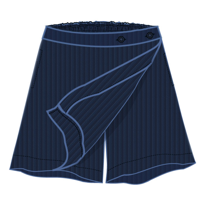 Pinstriped Skort - Navy - GEMS Winchester School - Dubai