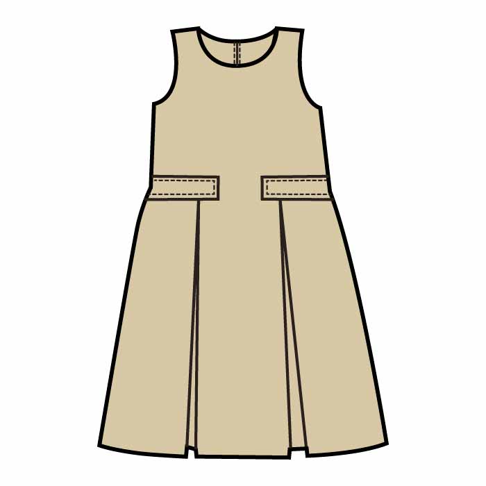 Girls Pinafore - Stone - GEMS Our Own English High School - Dubai (Girls)
