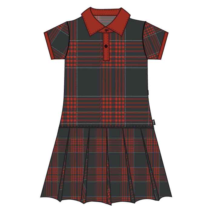 KG Girls Dress - Plaid Red/Grey - GEMS Legacy School - Dubai