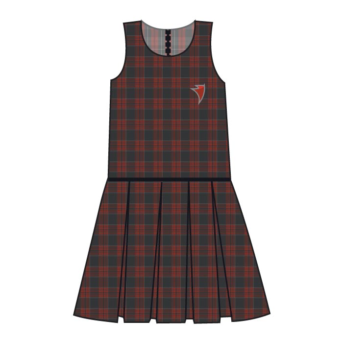 Girls Pinafore Plaid - Red/Grey - Grade 1-4 - GEMS Legacy School - Dubai
