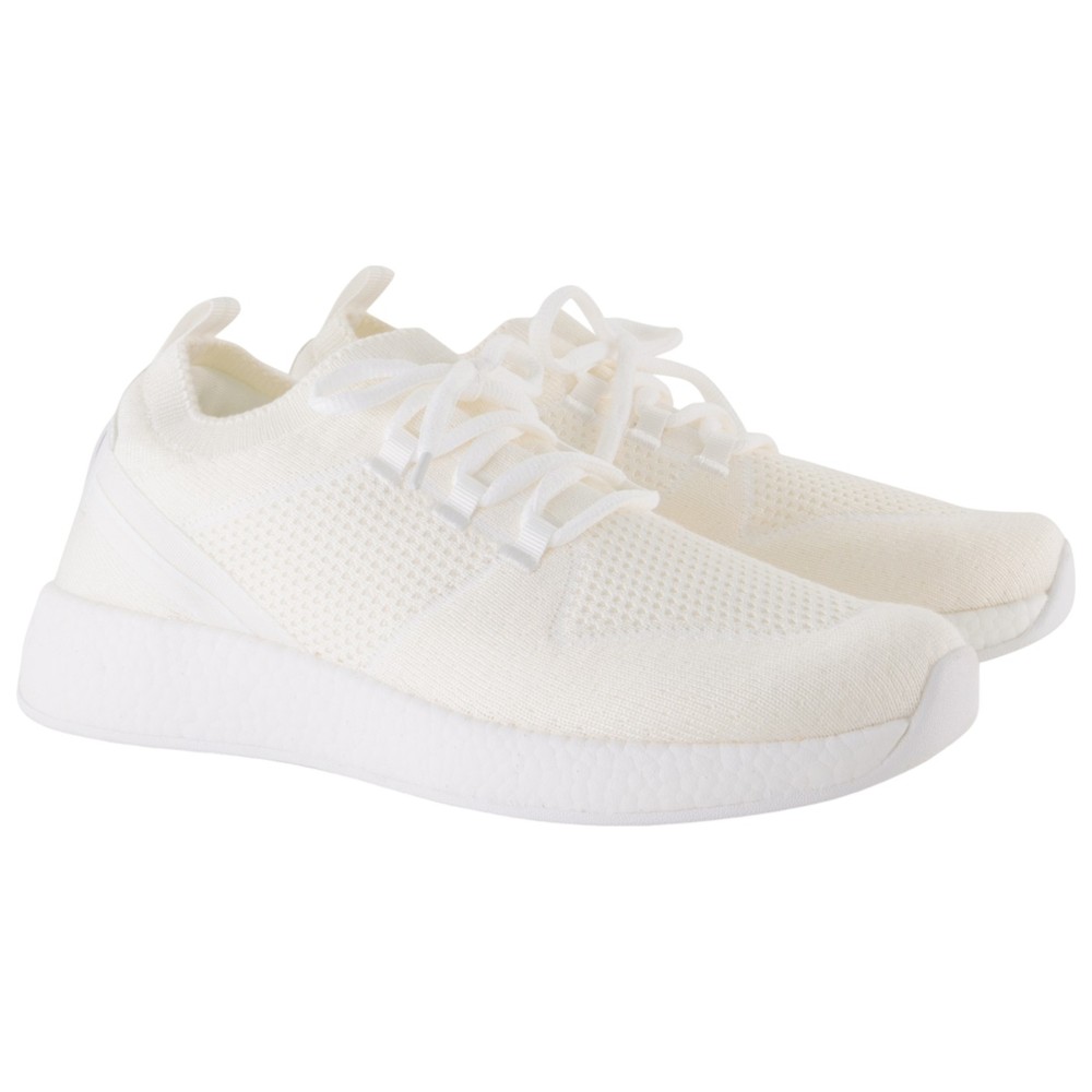 Almandoos - Girls Cloud Knit Back to School Sneakers - White