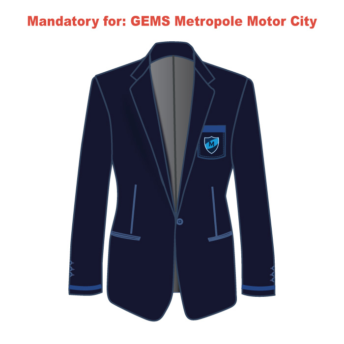 Boys Blazer - Navy - Years 10-13 - GEMS Metropole School - Motor City