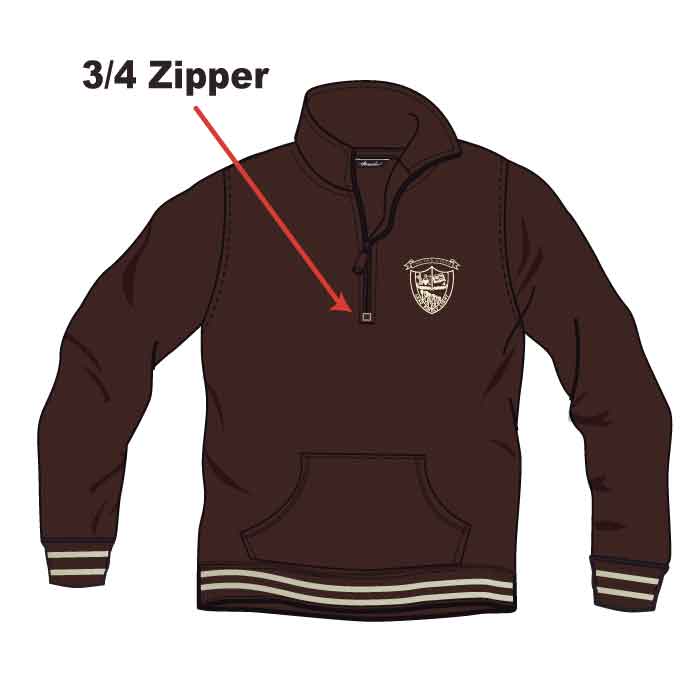 Boys - 3/4 Zip Jacket - Brown - GEMS Our Own School - Sharjah (Boys)