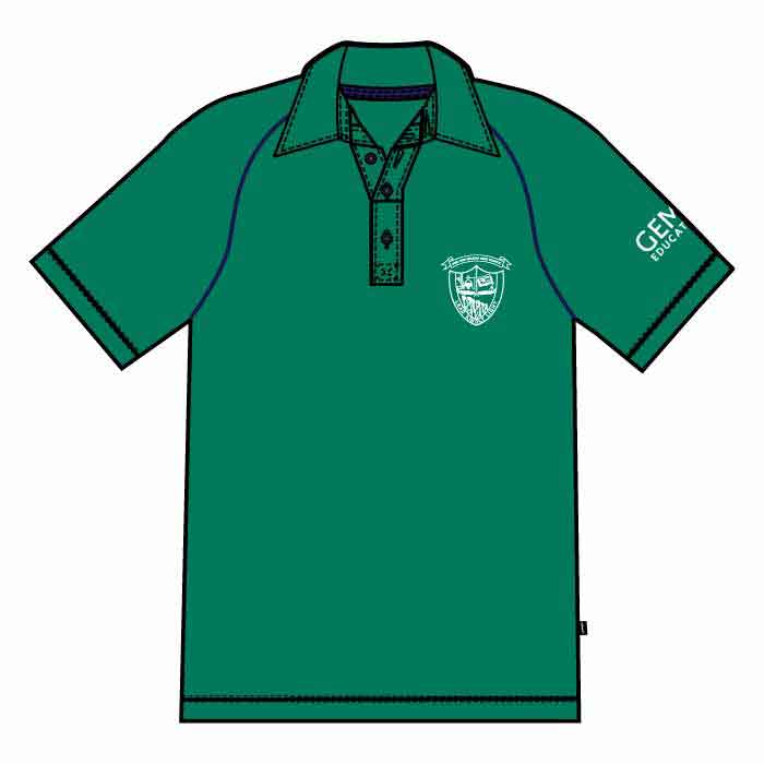 Unisex PE Polo Shirt - Green - GEMS Our Own English High School - Al Ain