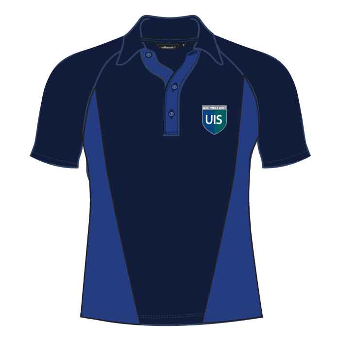 Unisex PE Polo Shirt - Navy/Blue - GEMS United Indian School - Abu Dhabi