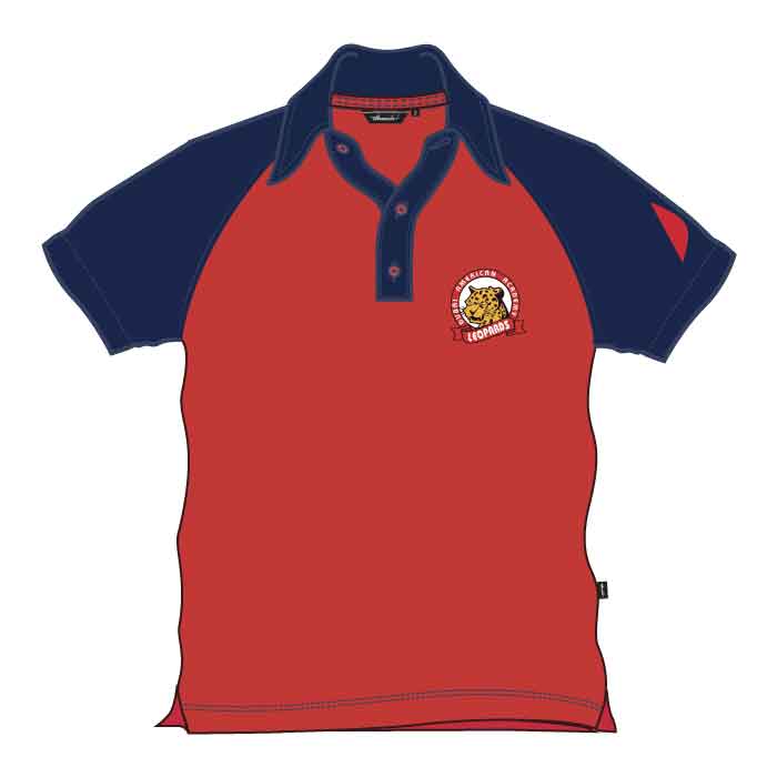 Unisex PE Polo Shirt - Red Navy - Grades 3-5 - GEMS Dubai American Academy
