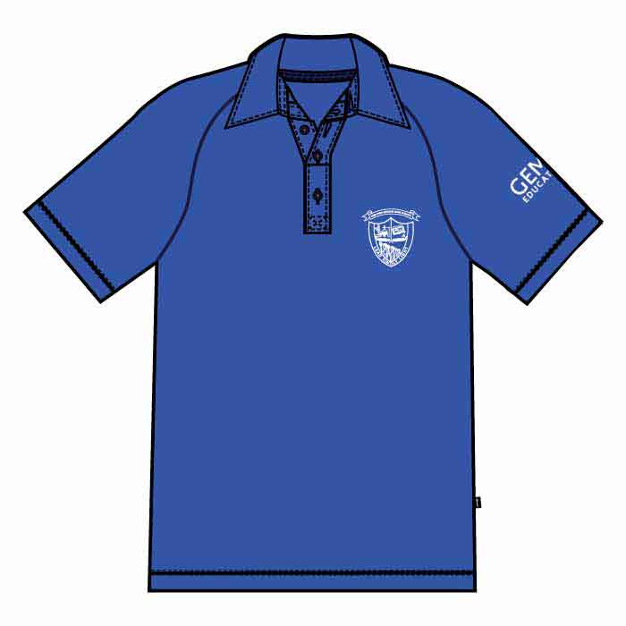 Unisex PE Polo Shirt - Blue - GEMS Our Own High School - Al Warqa (Boys)