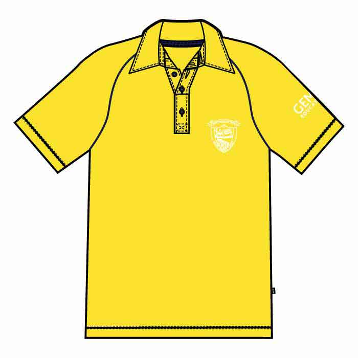Unisex PE Polo Shirt - Yellow - GEMS Our Own Indian School - Dubai