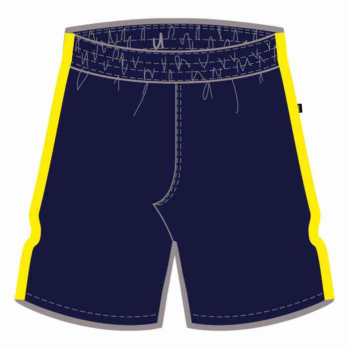 PE Shorts - Navy/Yellow - GEMS Millennium School - Sharjah