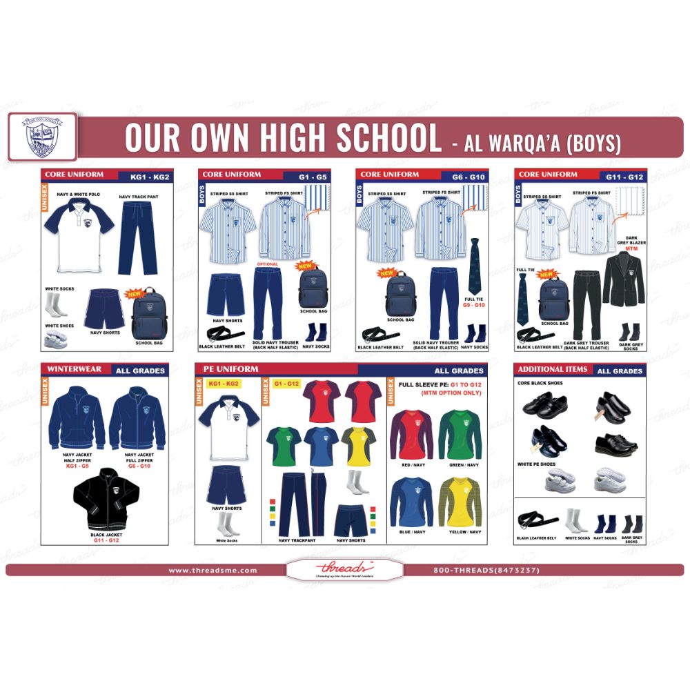 Boys Track Pants Mid EQP - Navy - GEMS Our Own High School - Al Warqa (Boys)