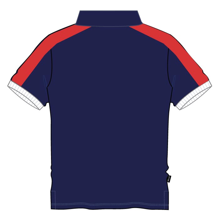 Unisex PE Polo Shirt - Navy Red - Grades 1-5 - GEMS Al Khaleej International School