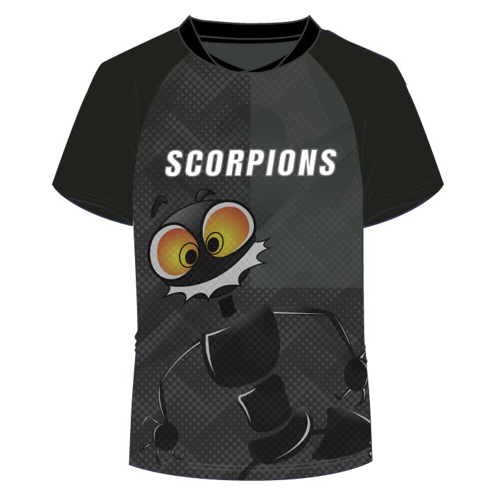 Unisex PE Polo Shirt - Scorpions Black - Wesgreen International School - Sharjah