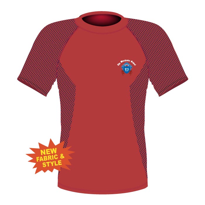 Unisex PE Polo Shirt - Red/Navy - The Winchester School - Jebel Ali