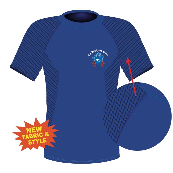 Unisex PE Polo Shirt - Blue/Navy - The Winchester School - Jebel Ali