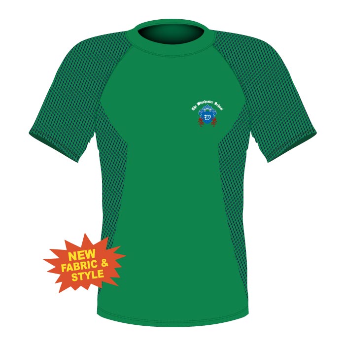 Unisex PE Polo Shirt - Green/Navy - The Winchester School - Jebel Ali