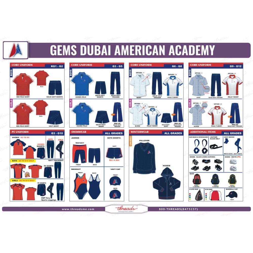 Jammer - Navy Red - GEMS Dubai American Academy